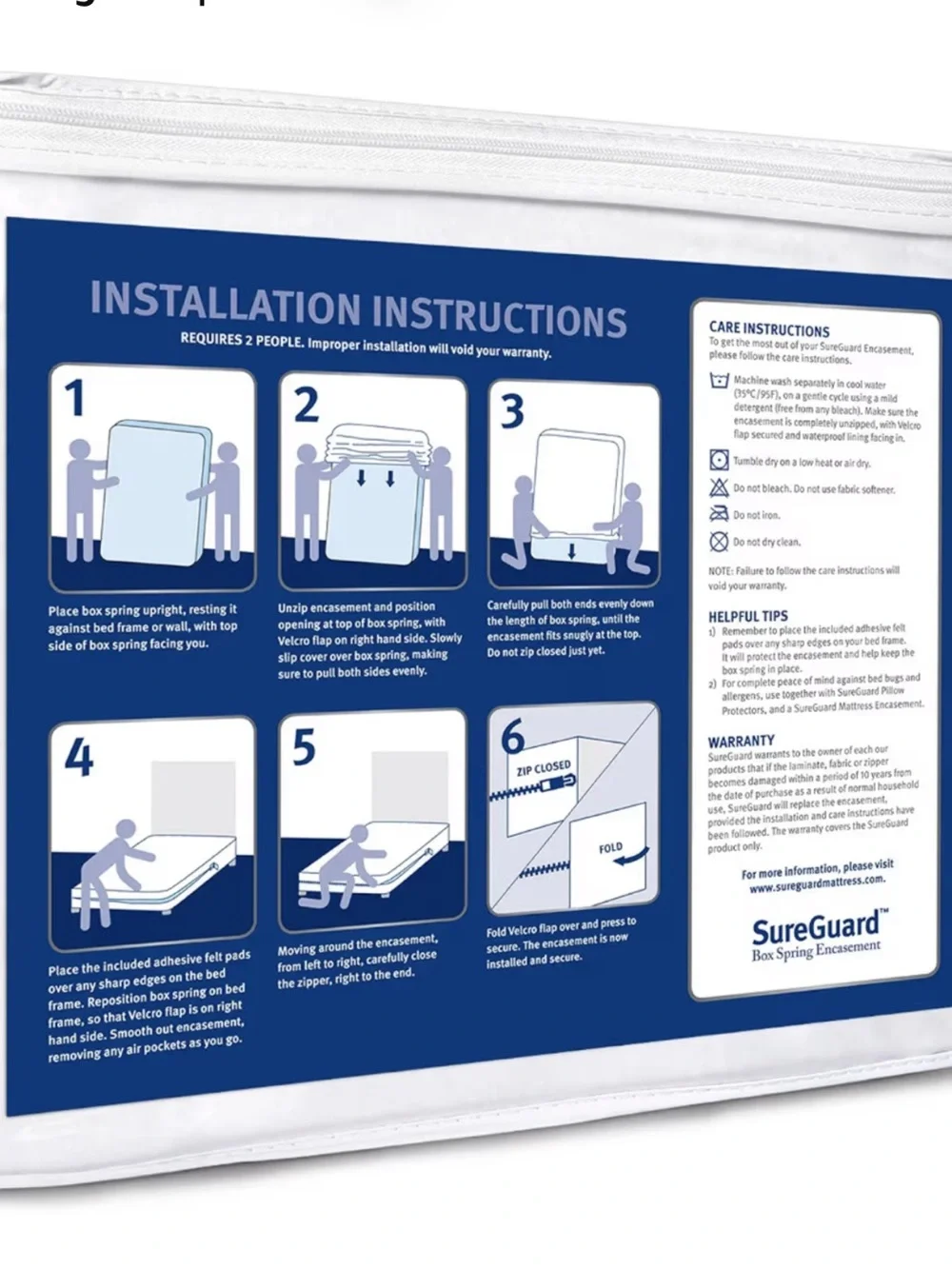 NEW-Twin XL SureGuard Box Spring Encasement